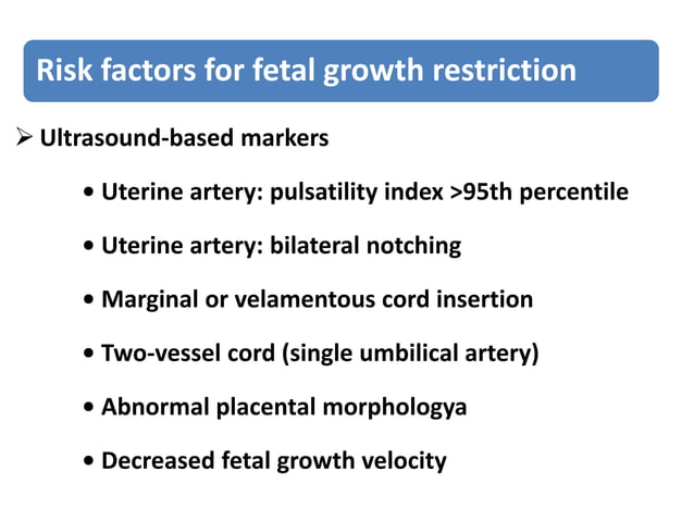 Intrauterine growth restriction: Clinical consequences on health and ...