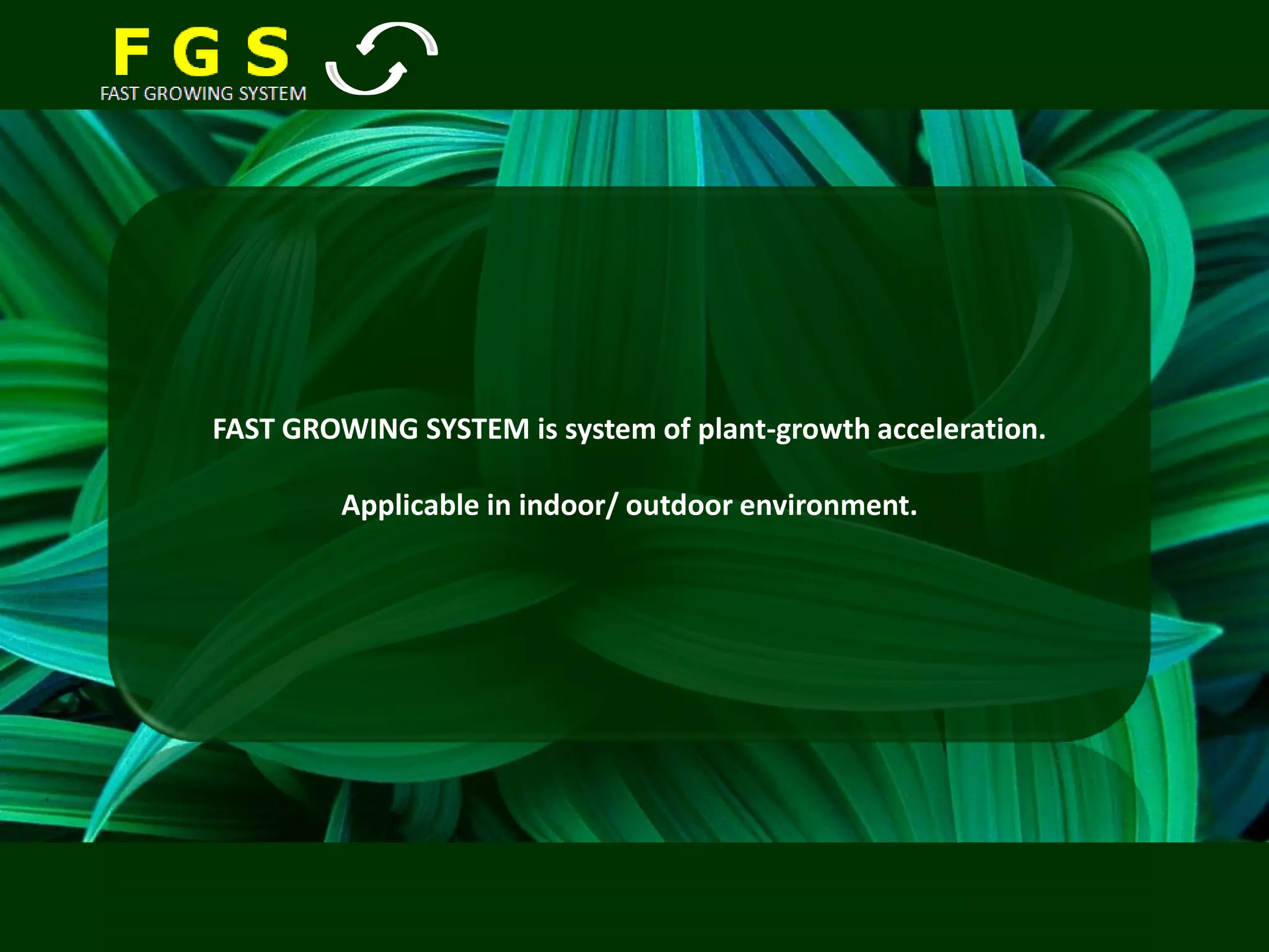 FAST GROWING SYSTEM | PPSX
