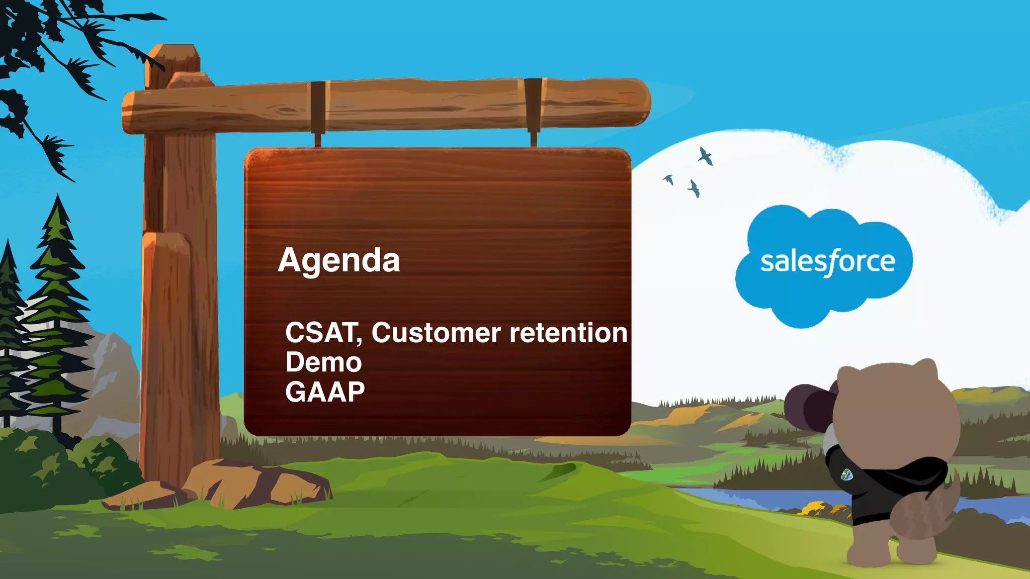 Agenda
CSAT, Customer retention
Demo
GAAP
 