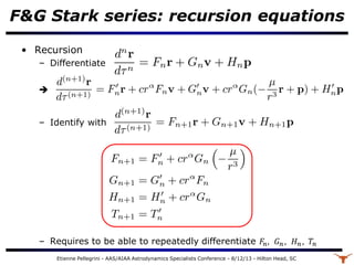 F&G Taylor Series Solutions to the Stark Problem | PPT