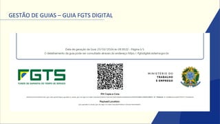GESTÃO DE GUIAS – GUIA FGTS DIGITAL
 