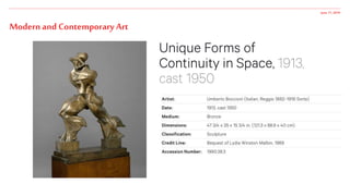 June 17,2019
Modern and Contemporary Art
 