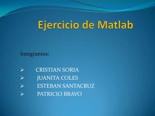 Ejercicio de Matlab Integrantes: ,[object Object]