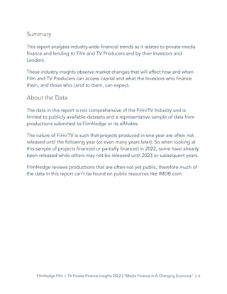 Film + TV Private Finance Insights 2022 [Report] | PDF