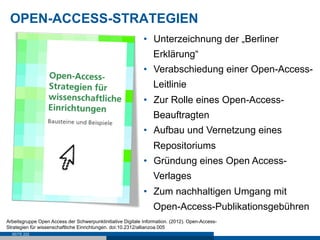 Seminar "Open Access - Umsetzungsstrategien und urheberrechtliche Aspekte"