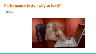 Performance tests - why so hard?
Tests…
 