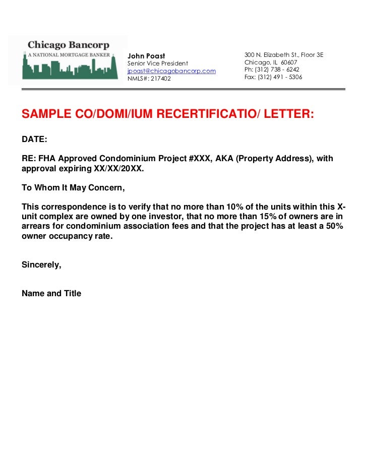 Sample Request Letter To Condo Association Sample Request Letter To Condo Association