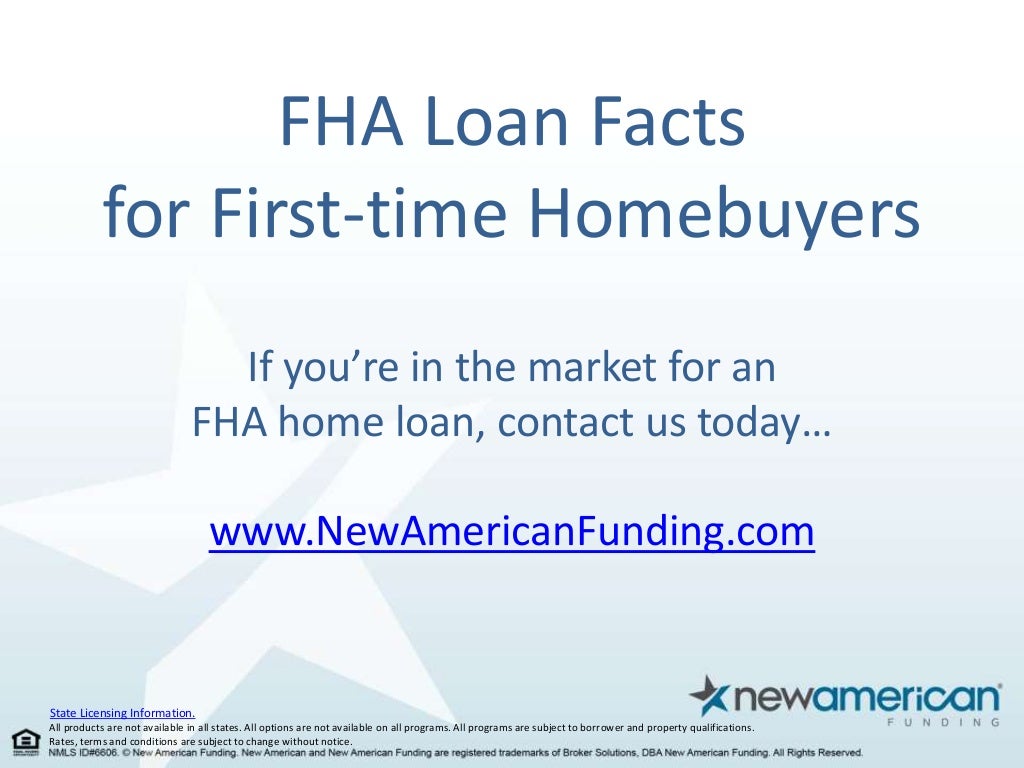 FHA Loan Facts for FirstTime Homebuyers