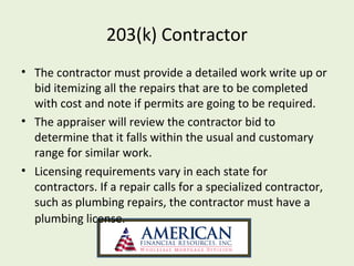 Fha streamline 203k powerpoint | PPT