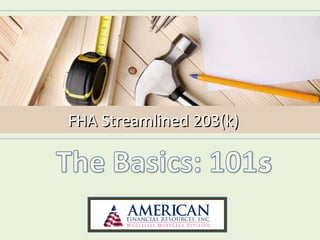 FHA Streamlined 203(k)
 