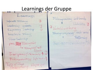 Learnings der Gruppe

 