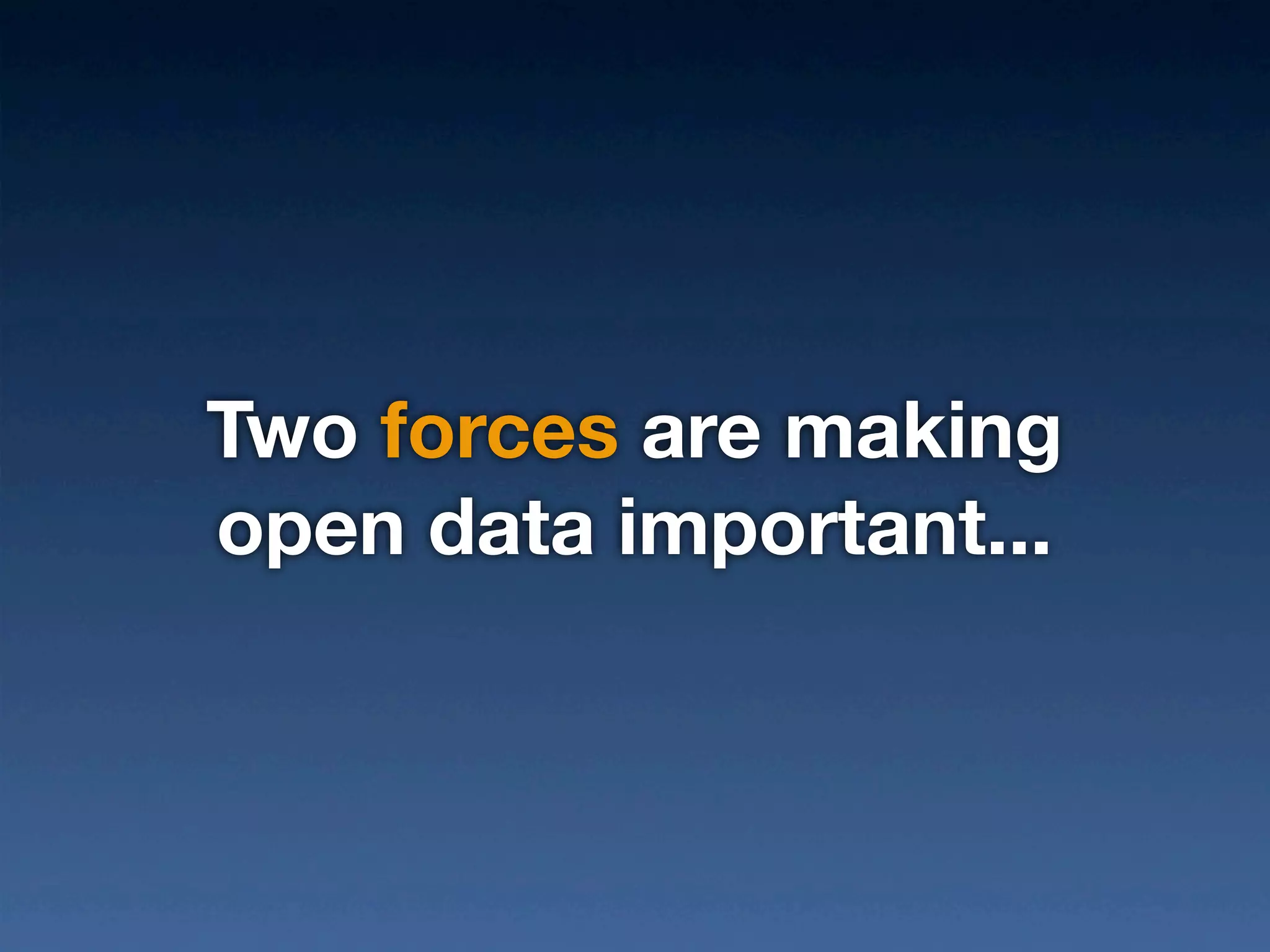 The Power of Open Data