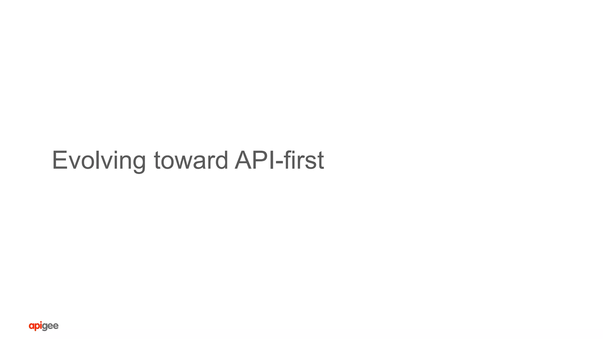 Evolving toward API-first
 