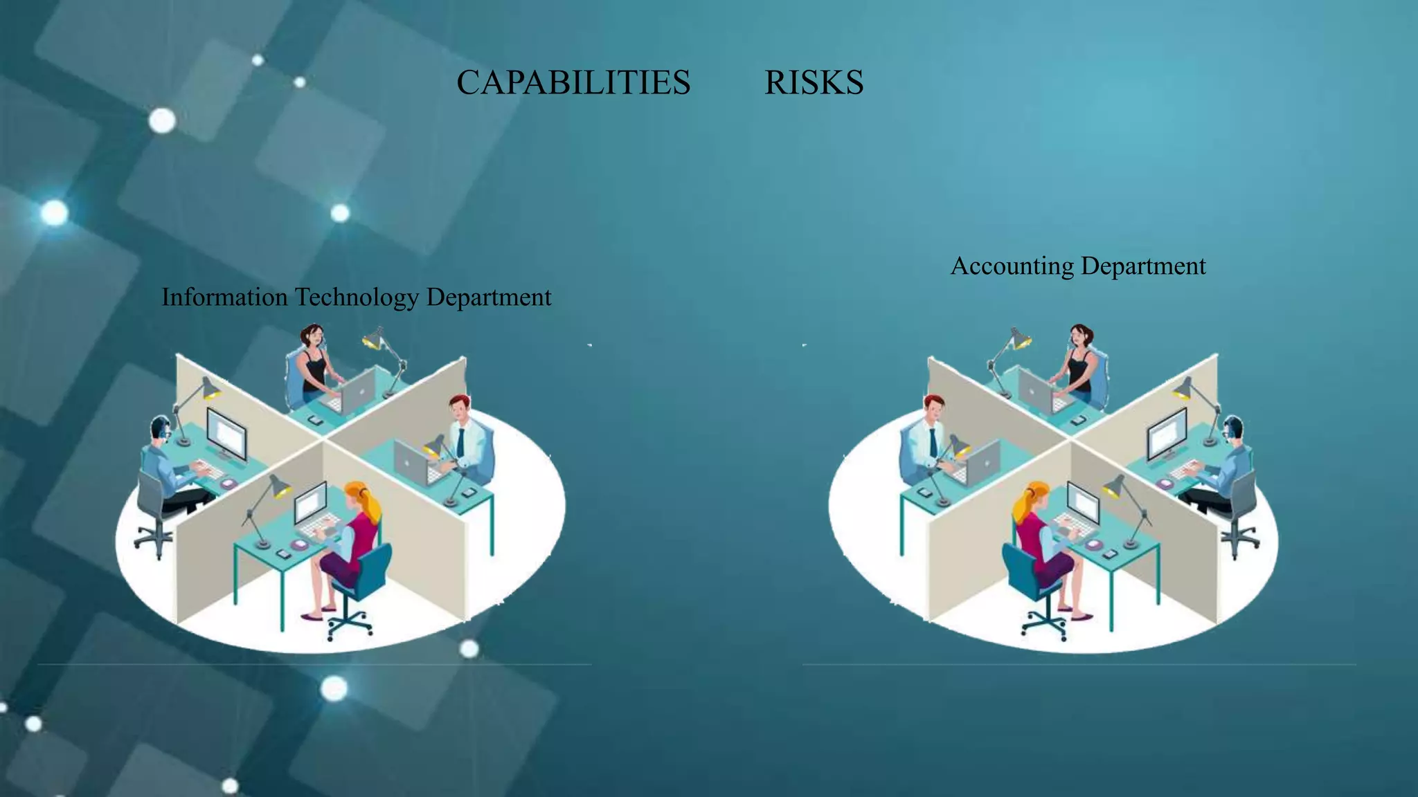 Information Technology Department
Accounting Department
CAPABILITIES RISKS
 