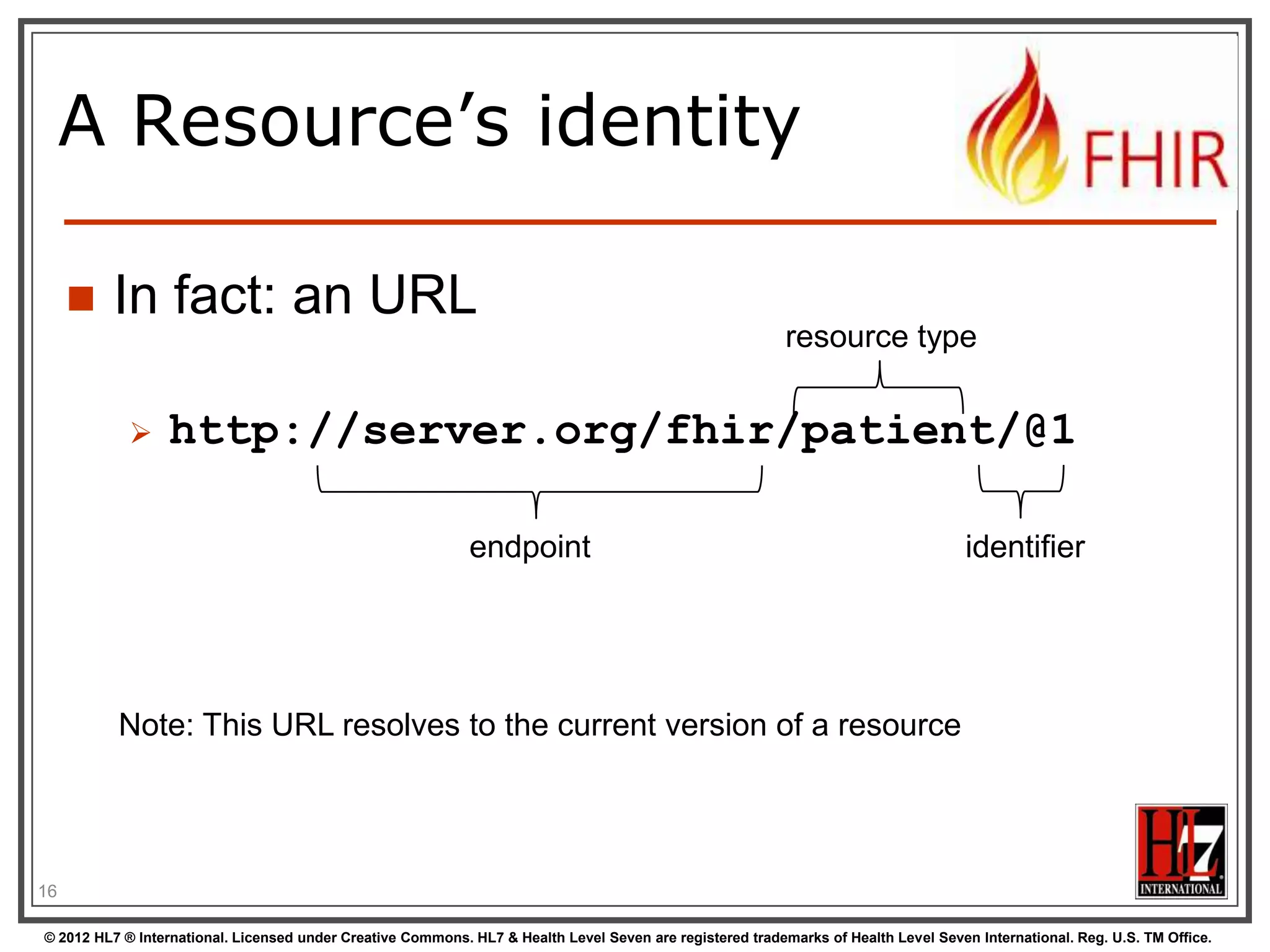 “Business” identifiers

16
© 2012 HL7 ® International. Licensed under Creative Commons. HL7 & Health Level Seven are registered trademarks of Health Level Seven International. Reg. U.S. TM Office.

 