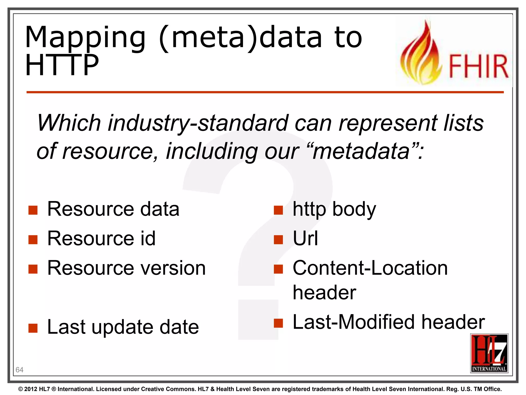 Useful for Attachments

/Binary/23344

64
© 2012 HL7 ® International. Licensed under Creative Commons. HL7 & Health Level Seven are registered trademarks of Health Level Seven International. Reg. U.S. TM Office.

 