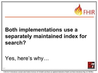 Briefest intro to JSON


JSON (“JavaScript Object Notation”): it‟s
JavaScript, not markup!
{
“Country" : {
“name" : “the Netherlands",
“population" : 16696000,
“popDensity” : 447.9
}
}



var report = eval(“({…})”);
alert(report.LabReport.status);



Very easy parsing for JavaScript clients. But
actually, use JSON.parse() instead ;-)

119

© 2012 HL7 ® International. Licensed under Creative Commons. HL7 & Health Level Seven are registered trademarks of Health Level Seven International. Reg. U.S. TM Office.

 