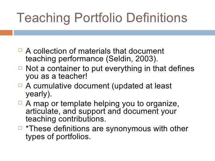 Introduction to Teaching Portfolios