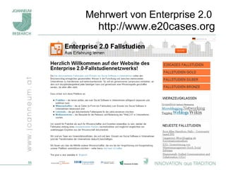 Mehrwert von Enterprise 2.0   http://www.e20cases.org 