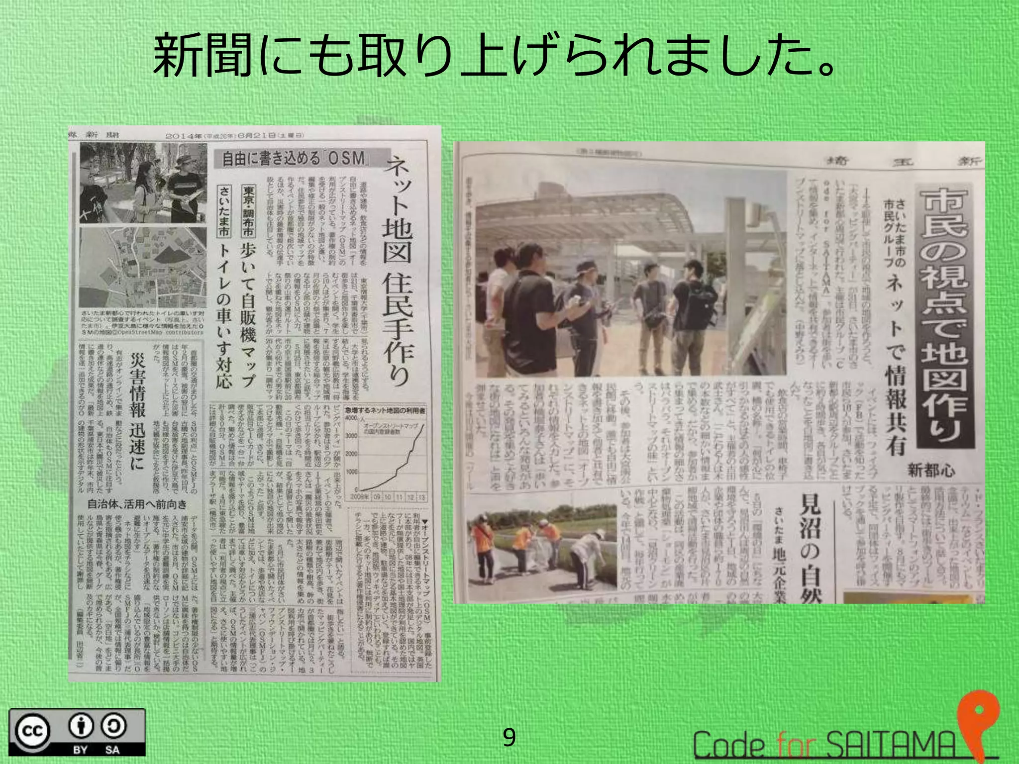 新聞にも取り上げられました。
9
 