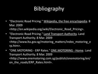 Singapore Electronic Road Pricing