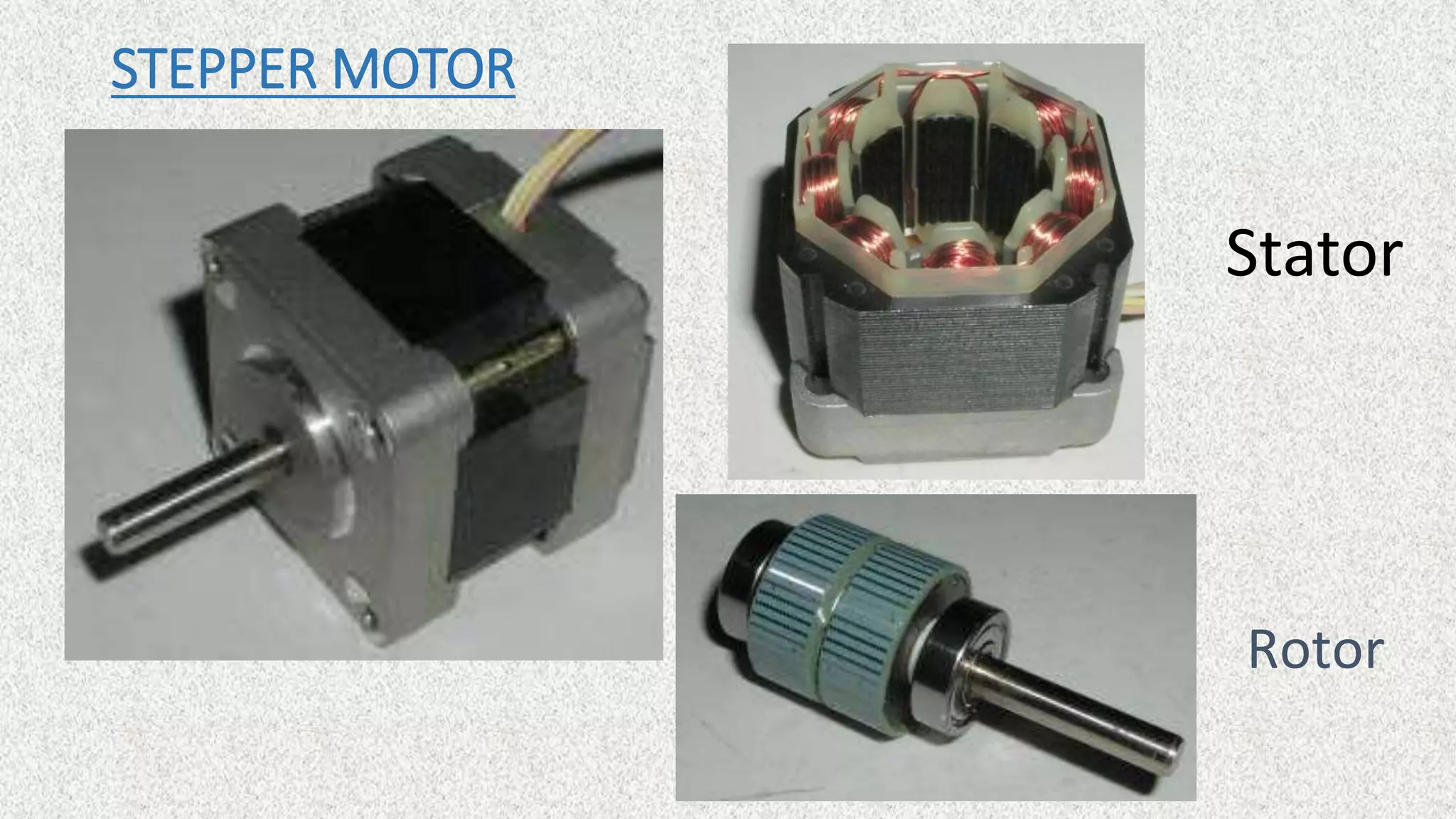 STEPPER MOTOR
Rotor
Stator
 