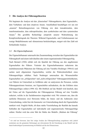 B.A.-Thesis: Führung in Unternehmen