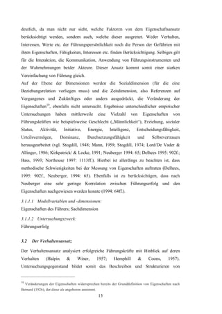 B.A.-Thesis: Führung in Unternehmen