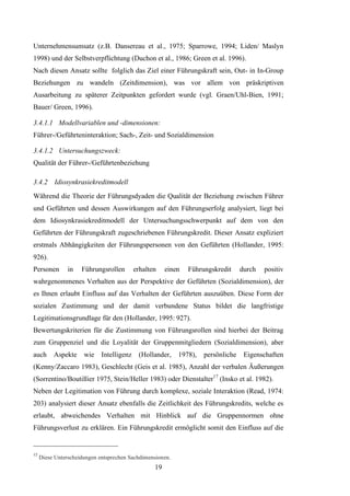 B.A.-Thesis: Führung in Unternehmen