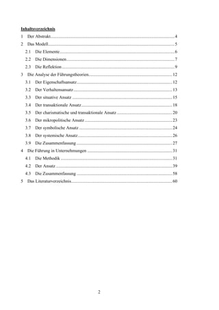 B.A.-Thesis: Führung in Unternehmen