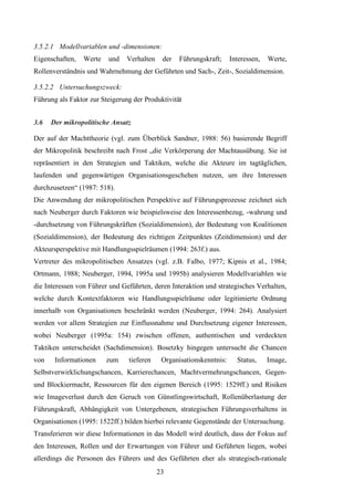 B.A.-Thesis: Führung in Unternehmen