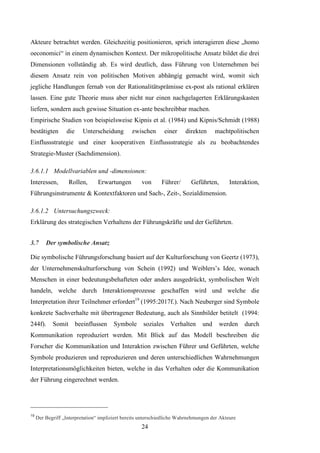 B.A.-Thesis: Führung in Unternehmen