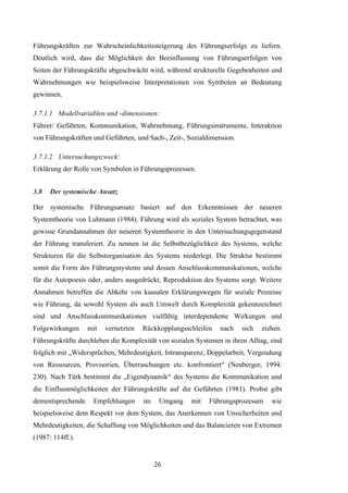 B.A.-Thesis: Führung in Unternehmen