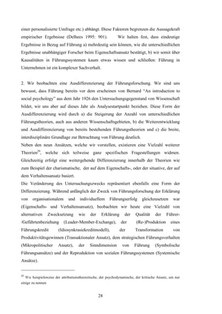 B.A.-Thesis: Führung in Unternehmen