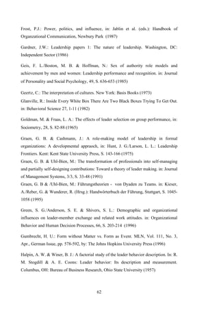 B.A.-Thesis: Führung in Unternehmen