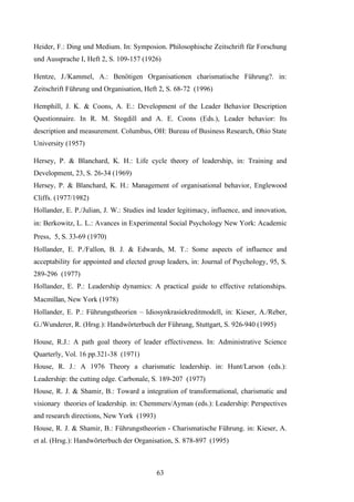 B.A.-Thesis: Führung in Unternehmen