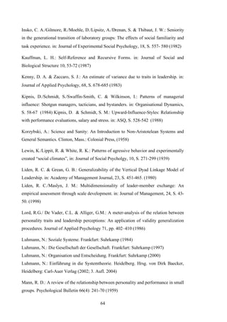 B.A.-Thesis: Führung in Unternehmen