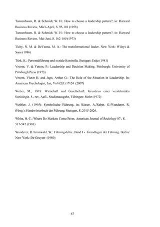 B.A.-Thesis: Führung in Unternehmen