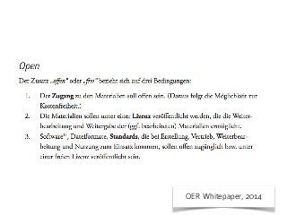 Bild: Dina Belenko
OER Whitepaper, 2014
 