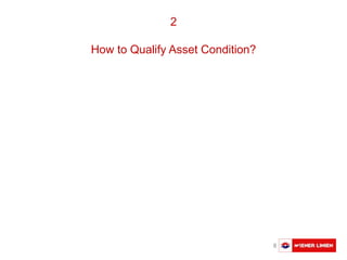 Austausch Basler Verkehrsbetriebe 8
2
How to Qualify Asset Condition?
 