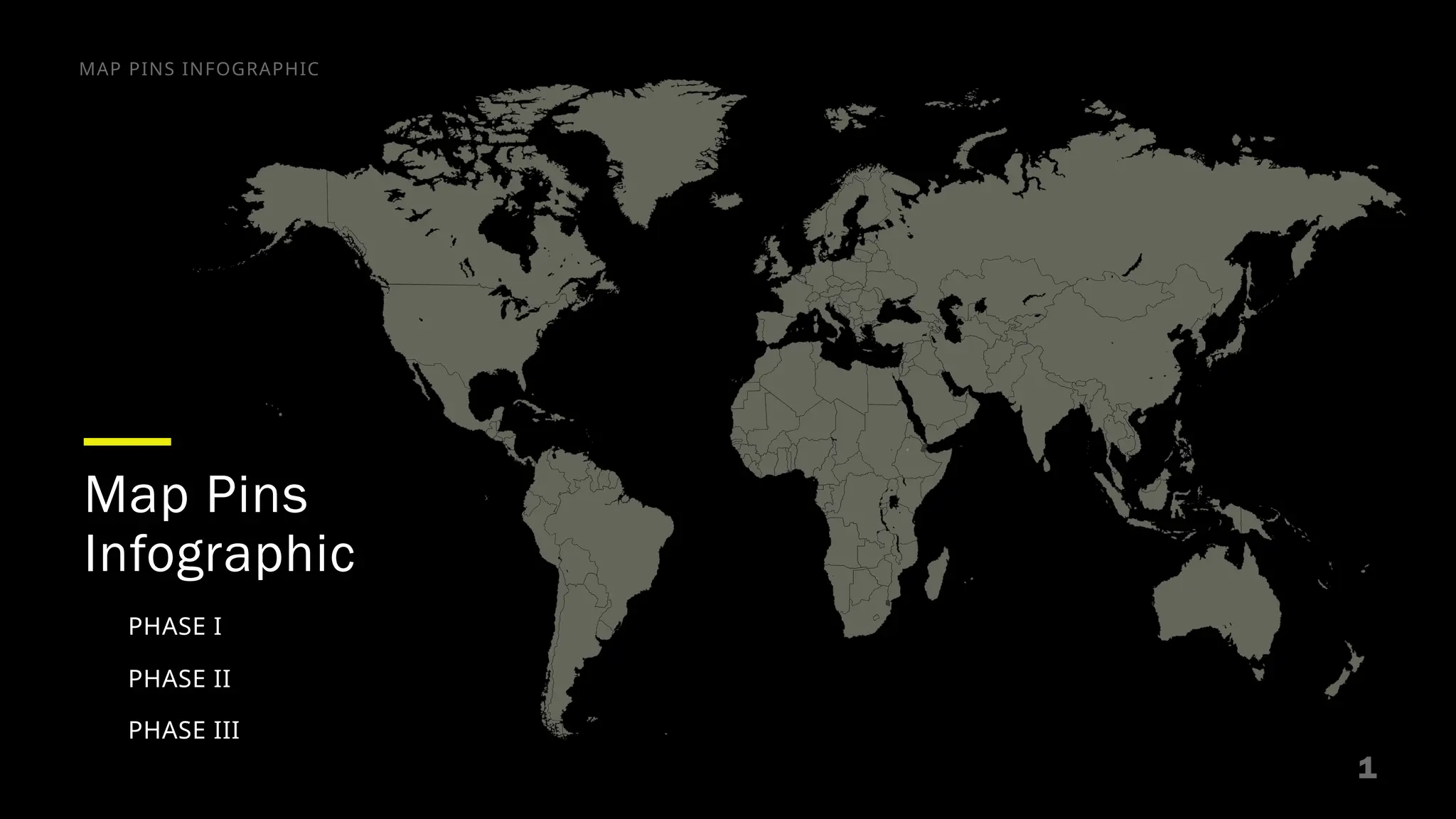 Comprehensive Map Pins Infographic Detailing Three Project Phases | PPTX