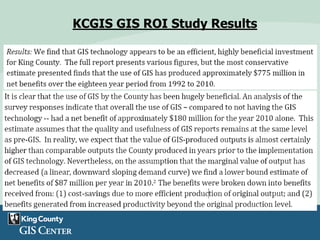 KCGIS GIS ROI Study Results
 