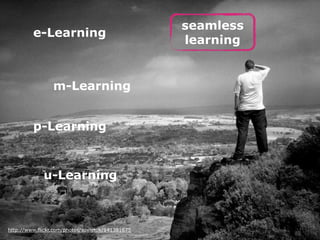 http://www.flickr.com/photos/sovietuk/141381675
u-Learning
e-Learning
m-Learning
p-Learning
seamless 
learning
 