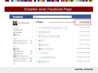 Erstellen einer Facebook Page
 