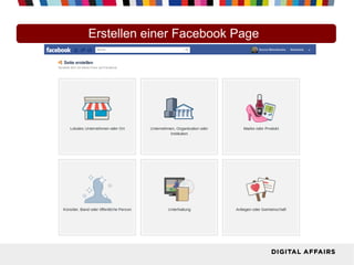 Erstellen einer Facebook Page
 