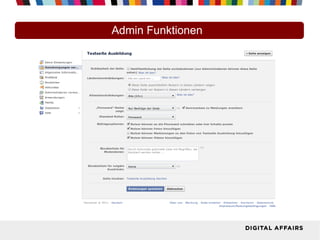 Admin Funktionen
 