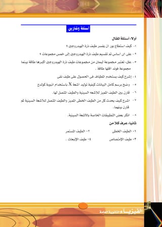 ‫الذرية‬‫أطياف‬‫ل‬‫ا‬ 	‫ال�ساد�س‬‫الف�صــــل‬ 	‫ة‬‫احلديث‬‫الفيزياء‬‫فى‬‫مقدمة‬ 		‫الثانية‬‫الوحدة‬
‫الثانوى‬‫الثالث‬‫لل�صف‬ ‫الفيزياء‬2016-2015
±
X
±
W‡‡‡‡ —c‡‡ « ·U‡‡‡‡‡‡‡O‡‡‡ _« dA Y U « q‡B‡H « W b(« ¡U eOH « v W bI W‡ U‡‡‡)« …b‡‡ u‡‡ «
X
-1
-2
-3
-4
-5
-6
-7
-8
 