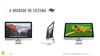 A UNIDADE DE SISTEMA
04/05/2016 22IFPR QUEDAS DO IGUAÇU – FUNDAMENTOS DA INFORMÁTICA - DANILO GIACOBO
 