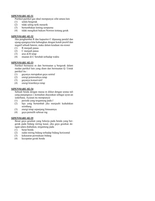 SOAL FISIKA : Fi 1982