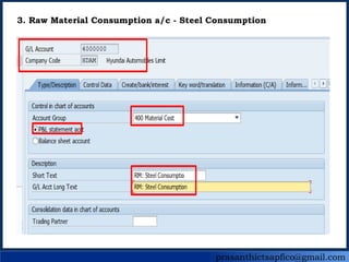 prasanthictsapfico@gmail.com
3. Raw Material Consumption a/c - Steel Consumption
 